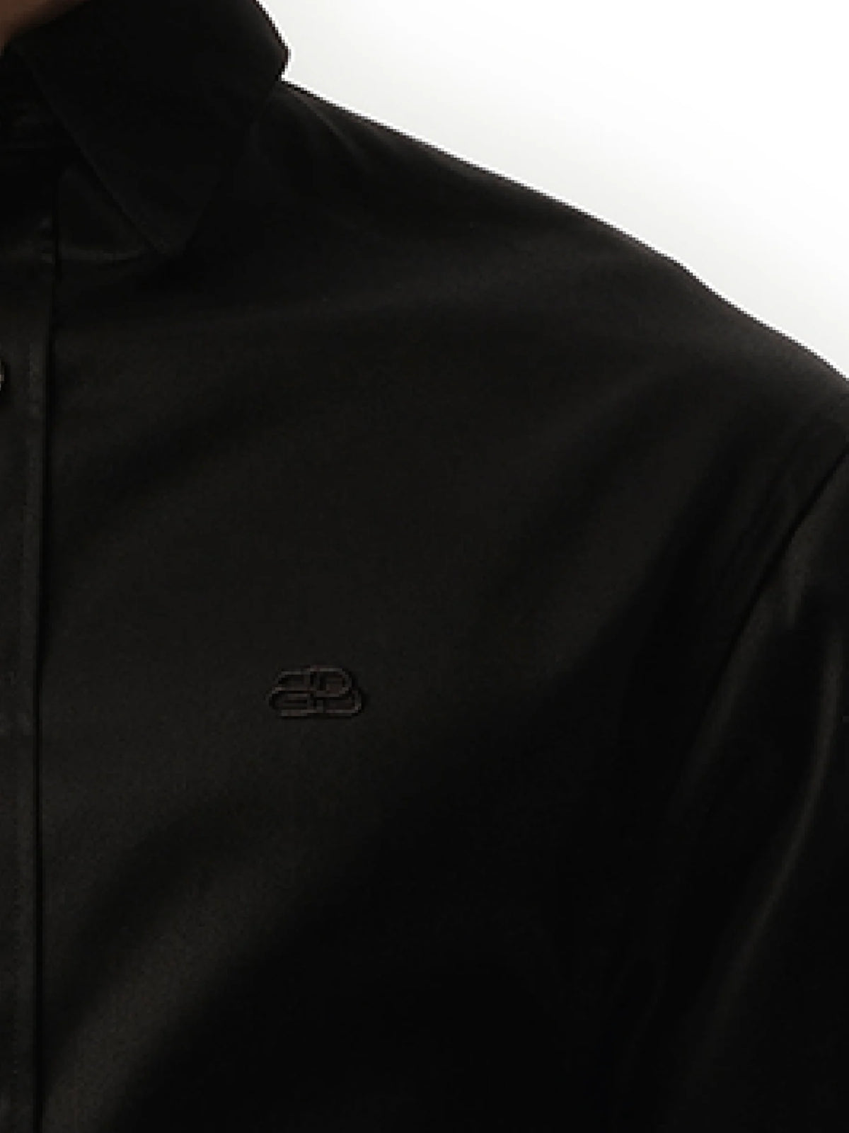 Pulled Long Sleeve Shirt in Black
