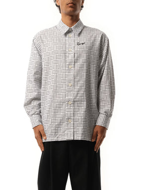 Kenzo Weave Oversized Shirt in White