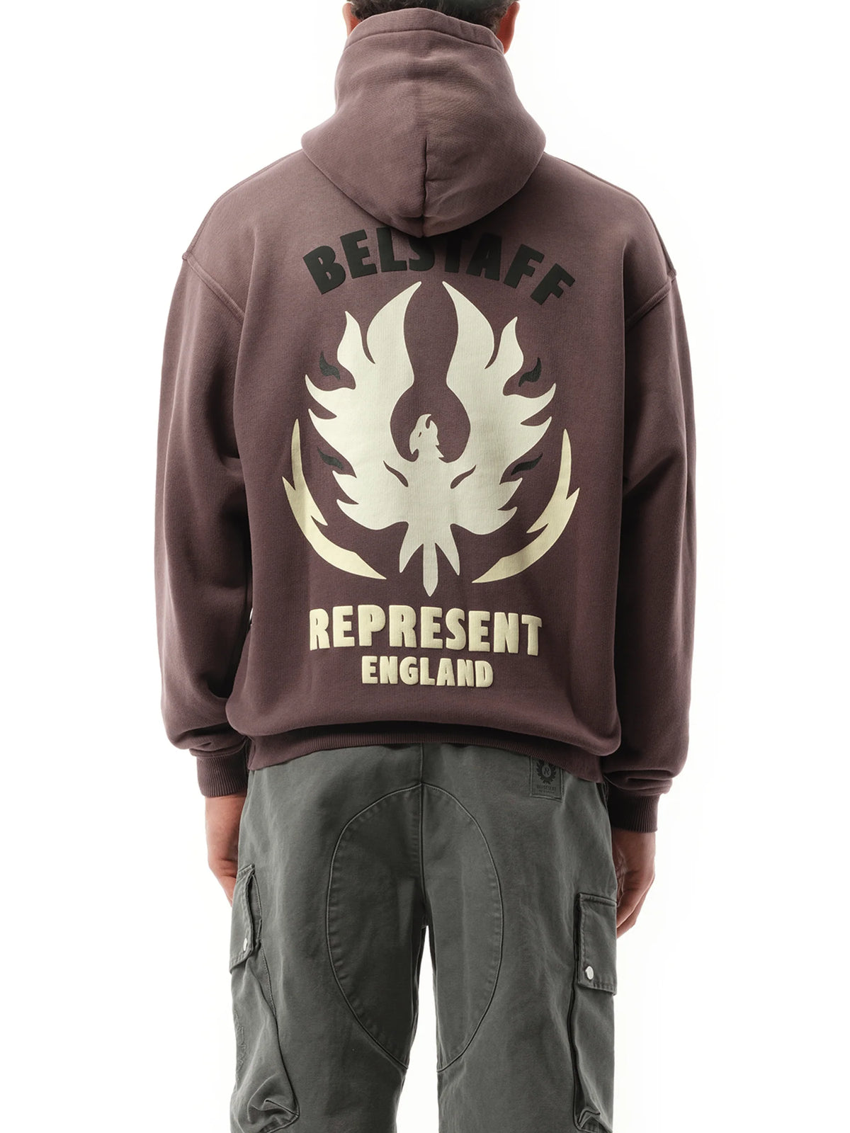 Represent X Belstaff Flame Phoenix Hoodie in Plum