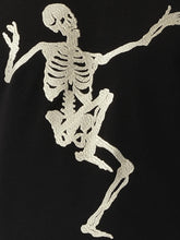 Skeleton Embroidered Sweatshirt in Black