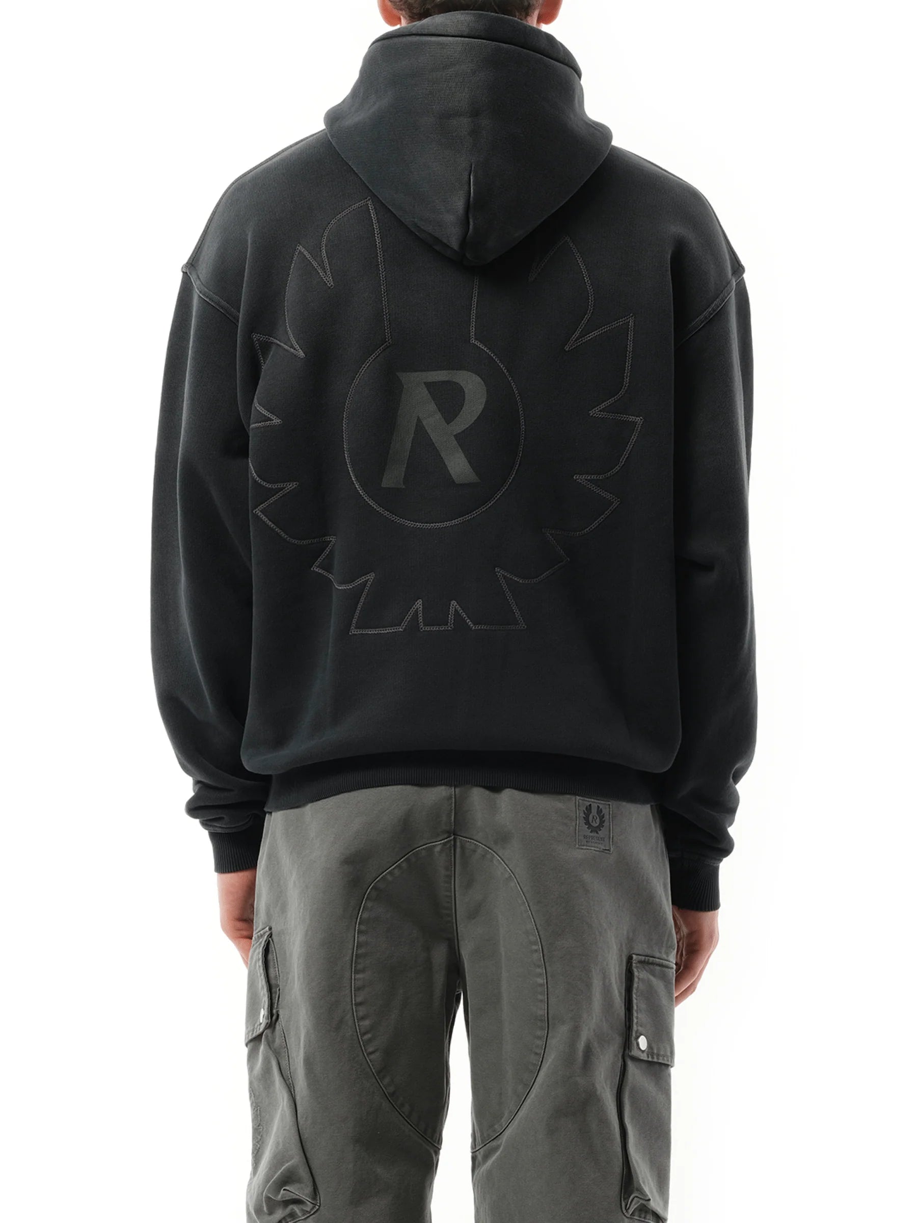 Represent X Belstaff Outline Phoenix Hoodie in Shadow