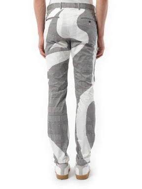 Pants in White/Black