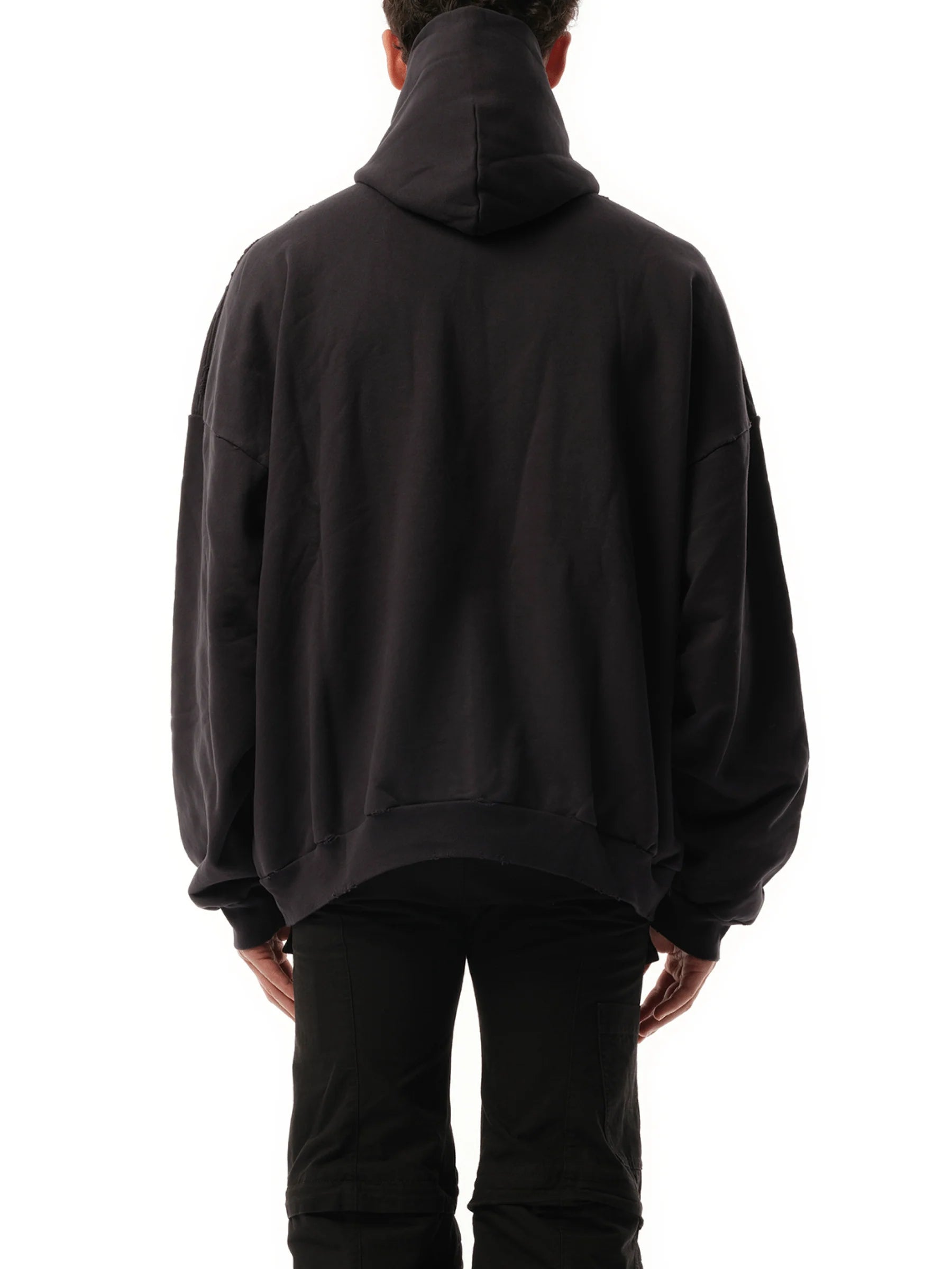 AGAICNELAB Large Fit Hoodie in Washed Black/Anthracite