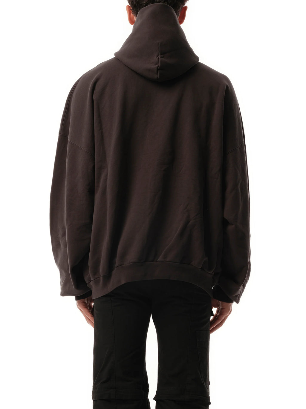 Balenciaga Boxing Large Fit Hoodie in Washed Black