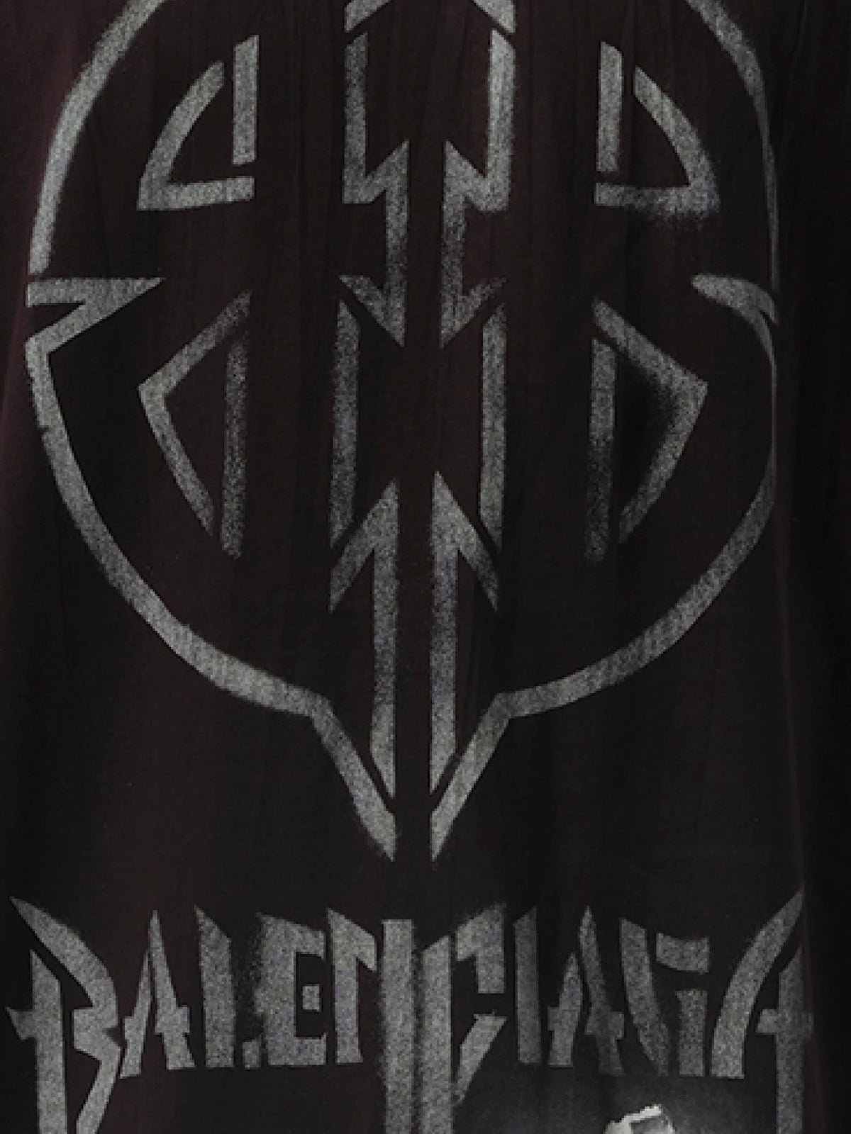 Metal BB Stencil Oversized T-Shirt in Black