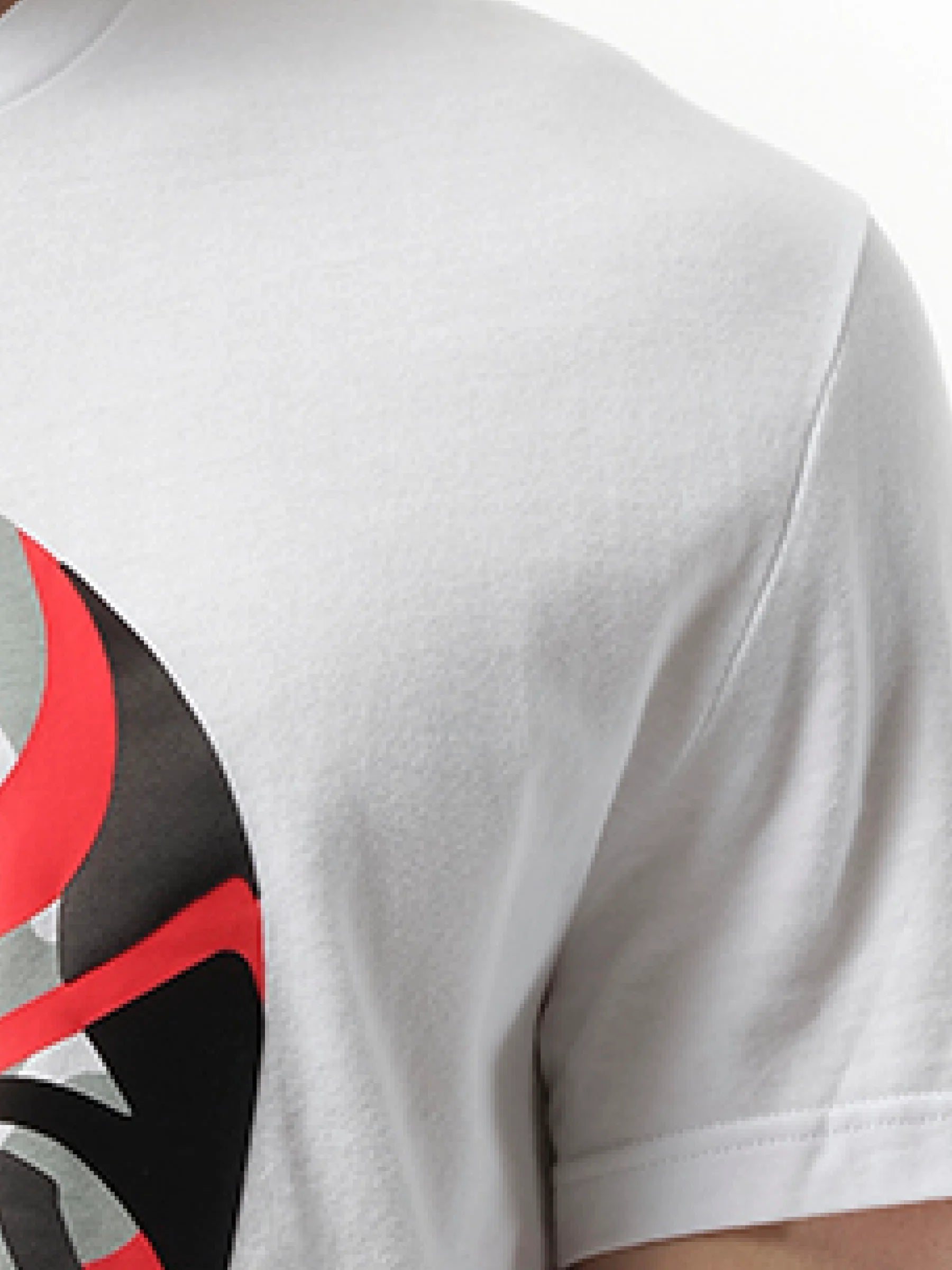 Abstract Red Skull T-Shirt in White