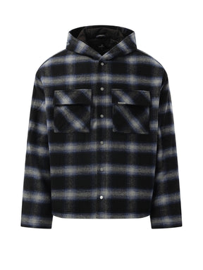 Hooded Overshirt in Midnight Navy
