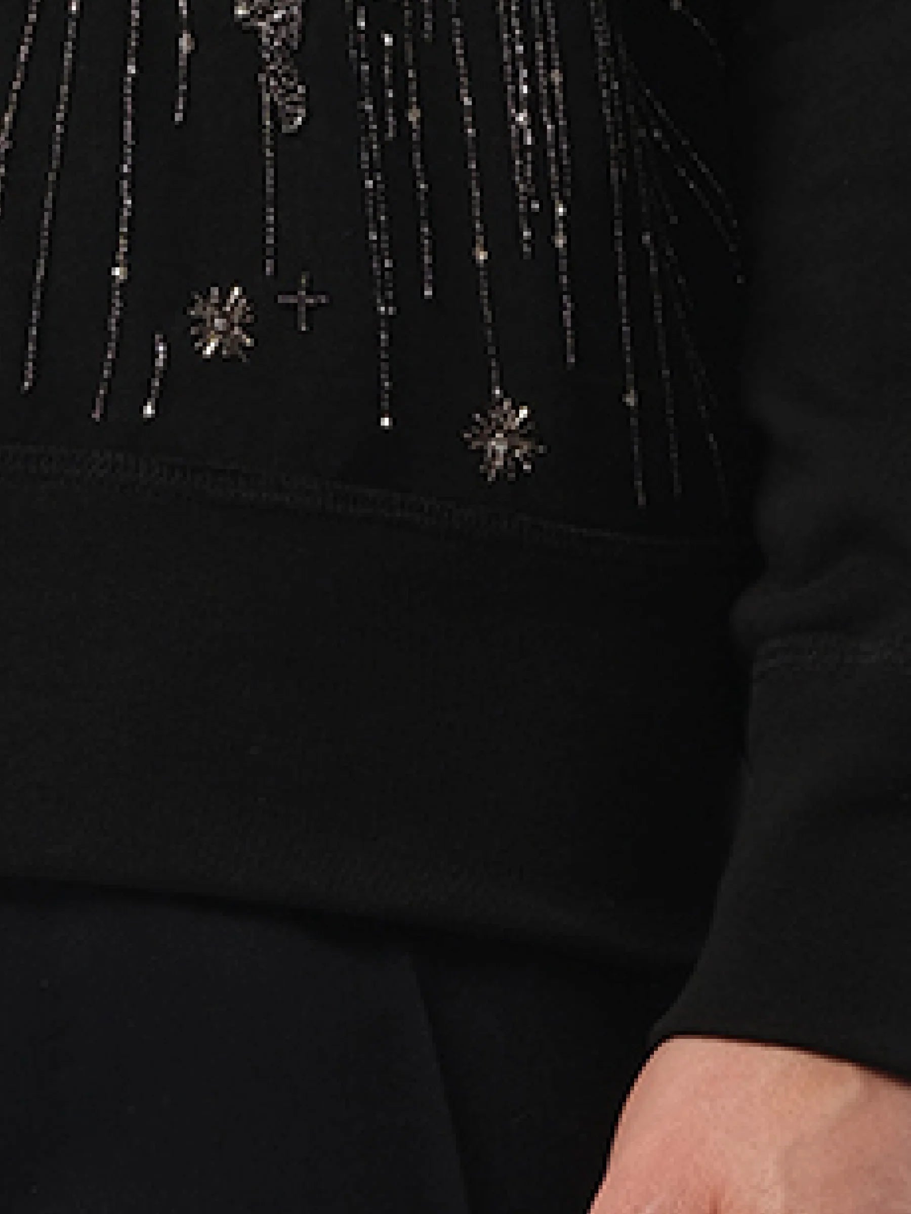 Emb Sweatshirt in Black