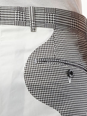 Pants in White/Black