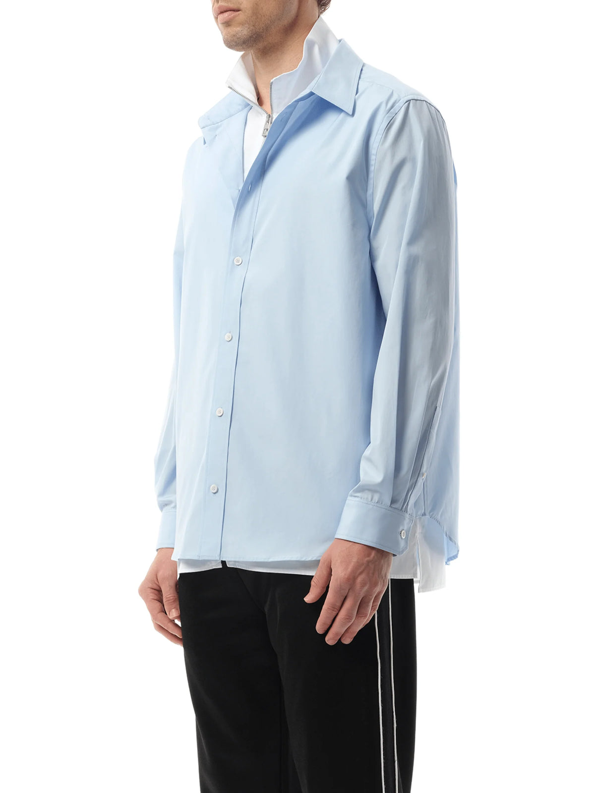Hybrid Shirt in Light Blue/White