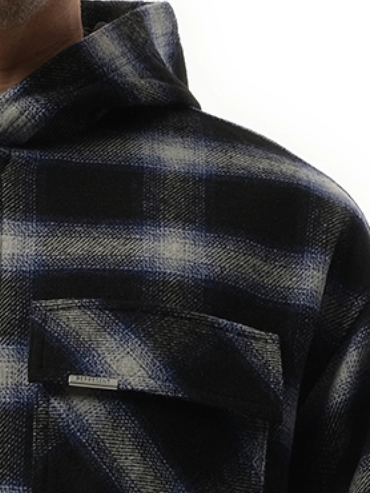 Hooded Overshirt in Midnight Navy