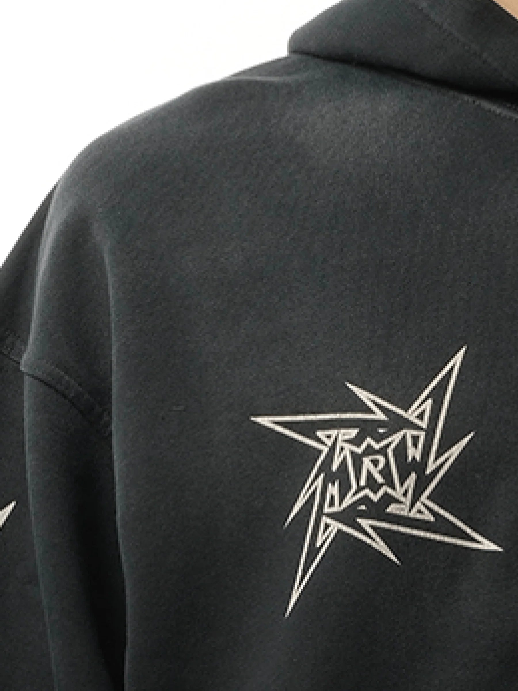 Metallica 40 Year Anniversary Zip-Up Hoodie in Stained Black