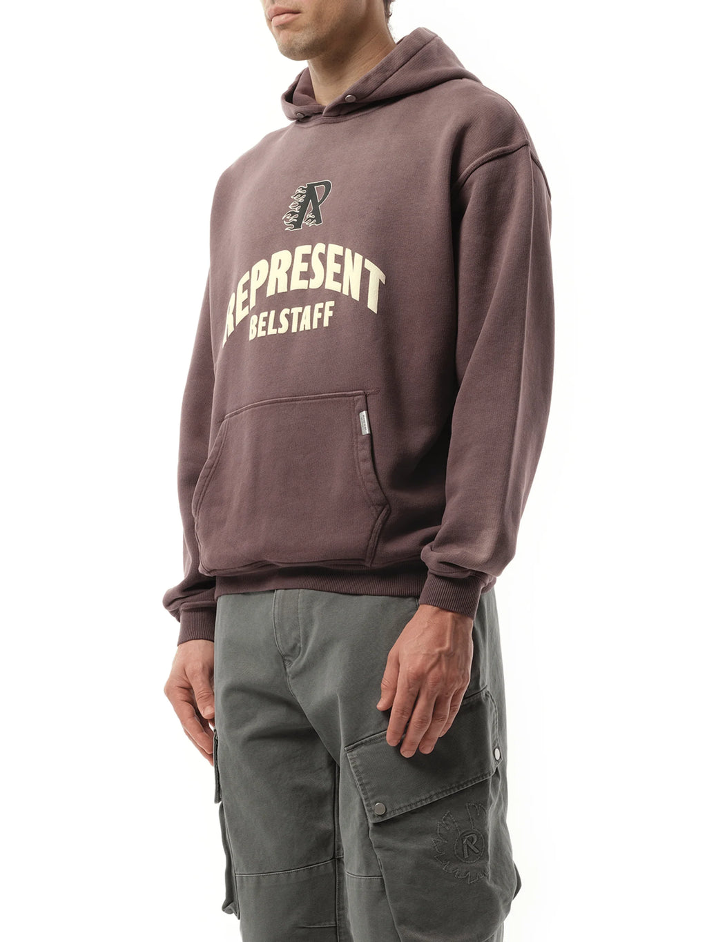 Represent X Belstaff Flame Phoenix Hoodie in Plum