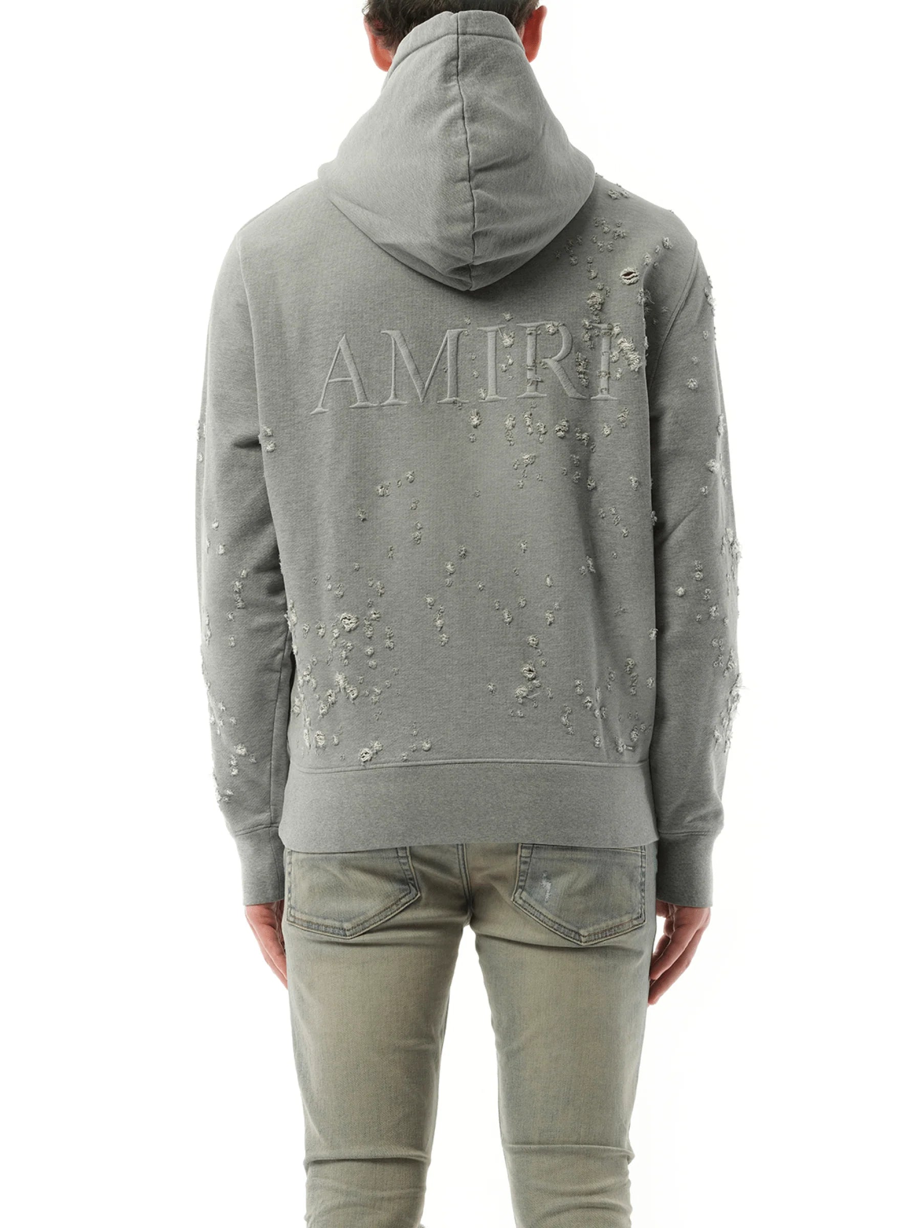 MA Shotgun Embroidered Hoodie in Grey