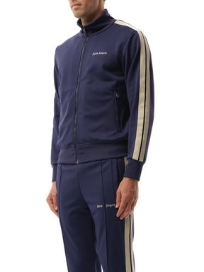 Logo Track Jacket in Navy Blue/Off White