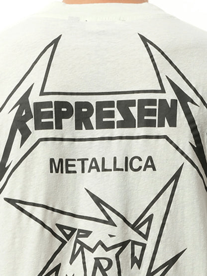 Metallica 40 Year Anniversary Long Sleeve T-Shirt in Flat White