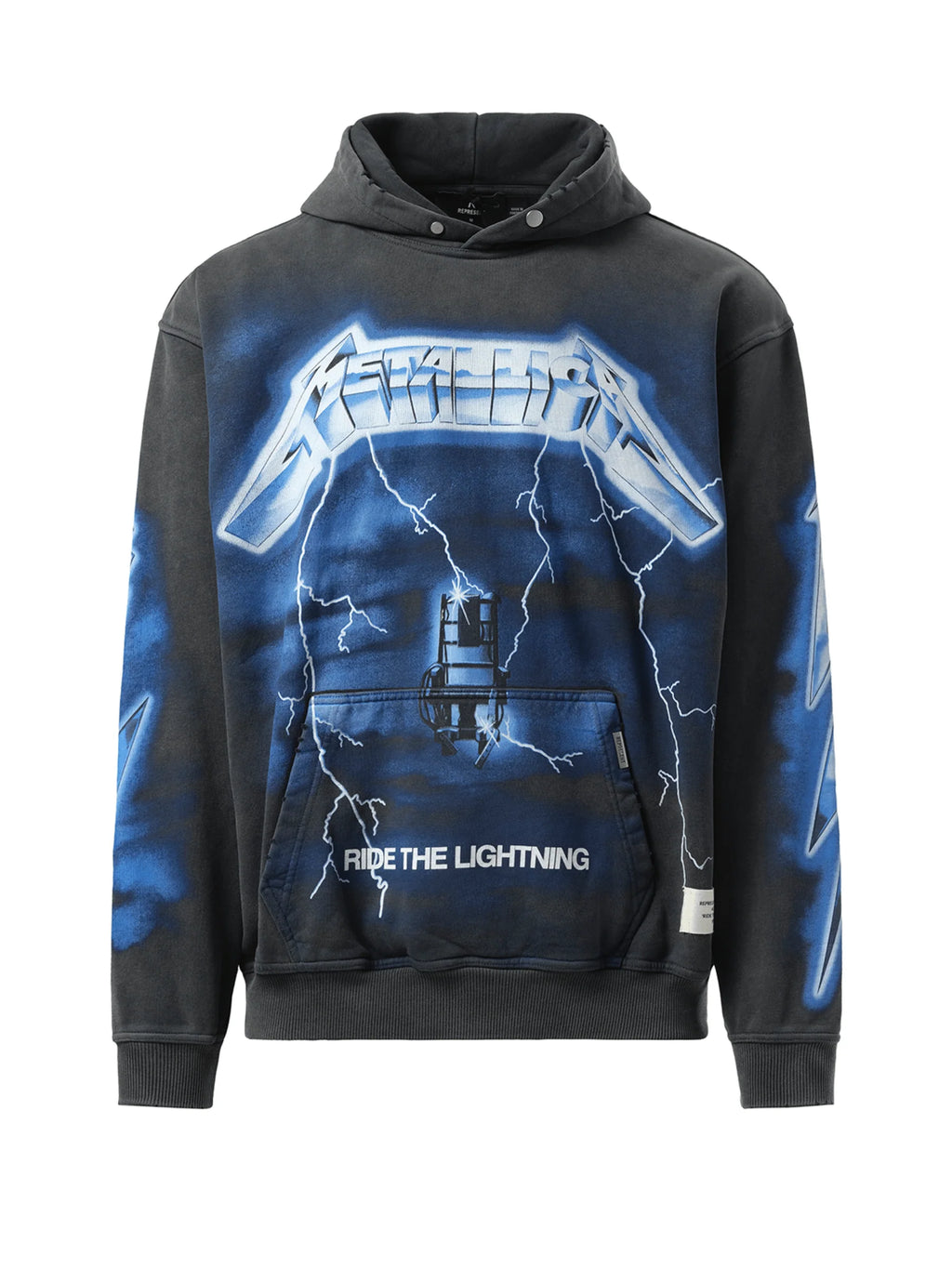 Metallica Ride The Lightning Hoodie in Vintage Grey