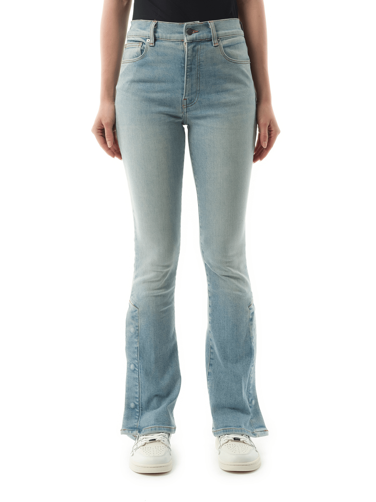 Amiri High-Waisted Light Blue Flared Jeans