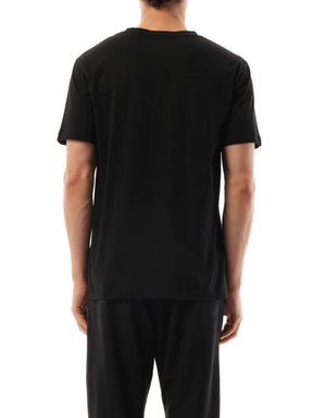 Coin Flock Reg Fit T-Shirt in Black/White