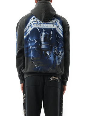 Metallica Ride The Lightning Hoodie in Vintage Grey