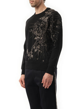 Emb Sweatshirt in Black