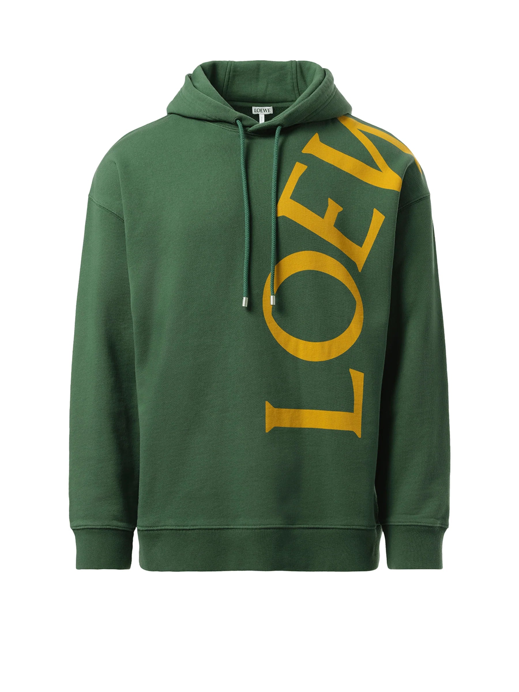 Big Logo Relaxed Hoodie in Dark Green