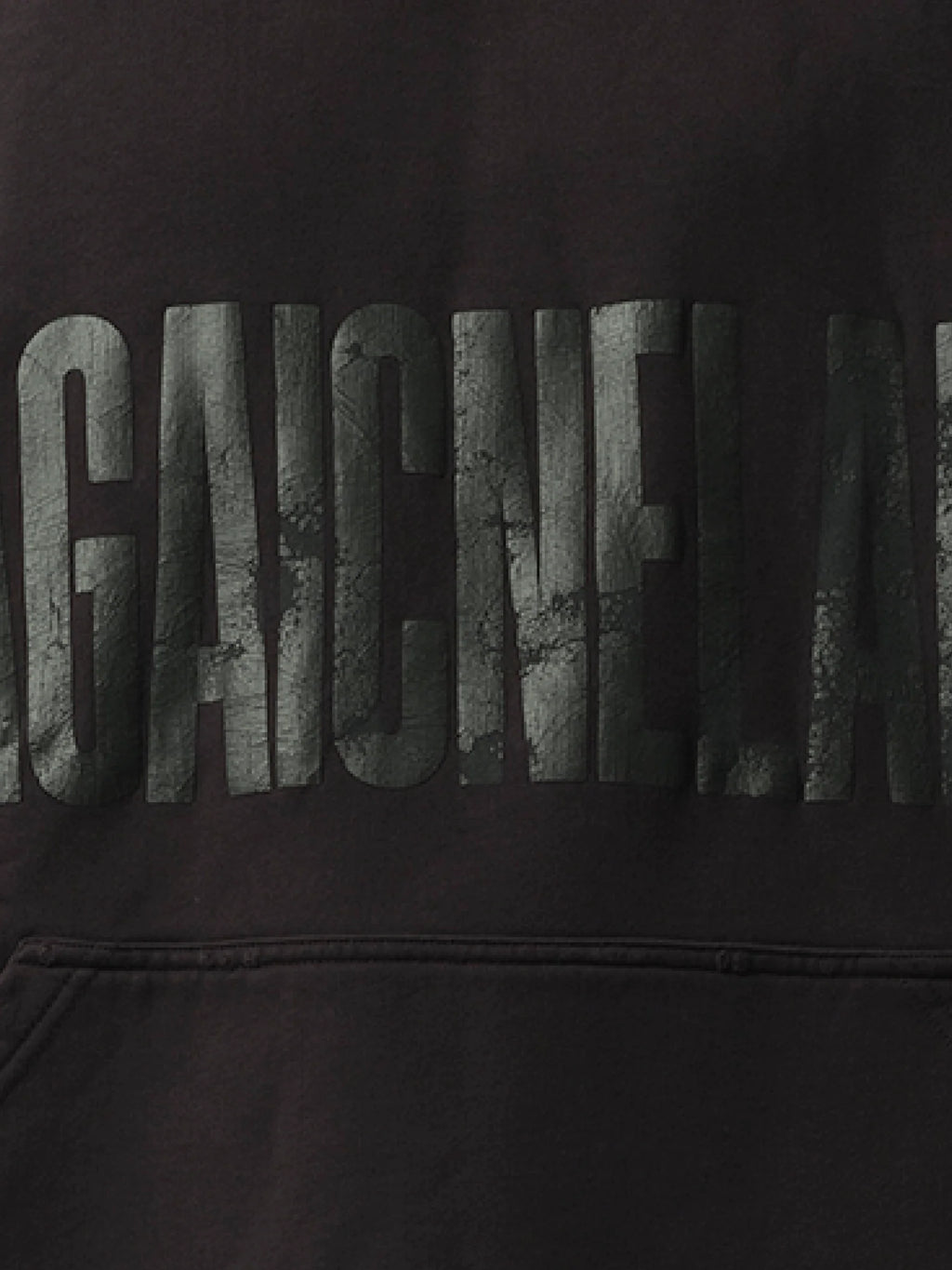 AGAICNELAB Large Fit Hoodie in Washed Black/Anthracite
