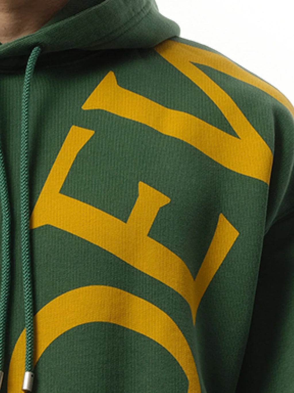Big Logo Relaxed Hoodie in Dark Green
