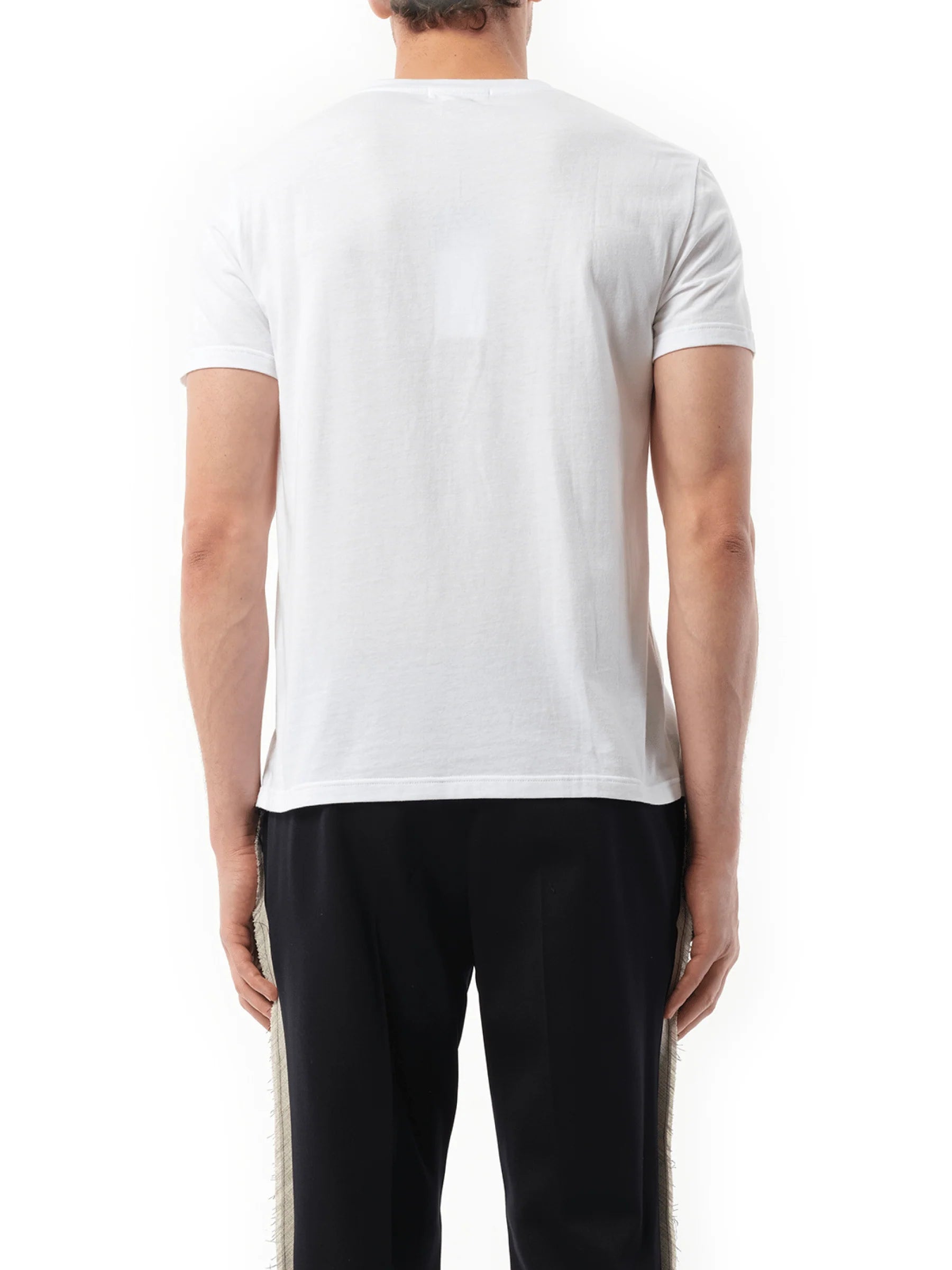 Abstract Red Skull T-Shirt in White