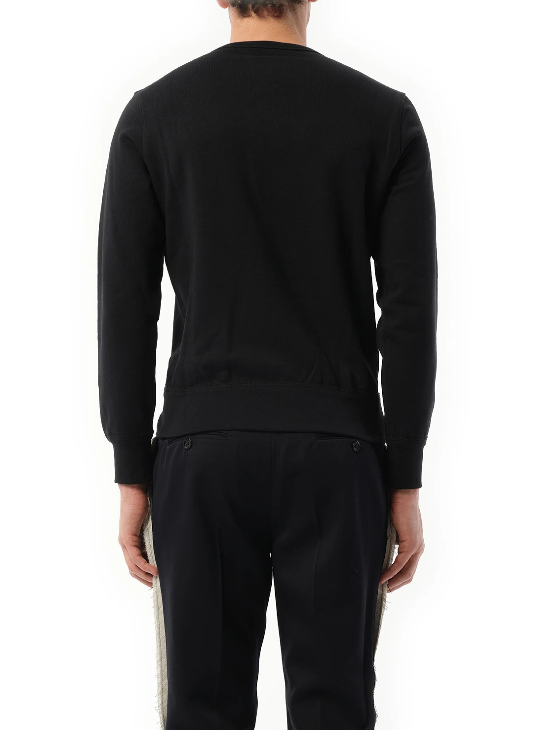 Embroidered Chain Skull Sweatshirt in Black