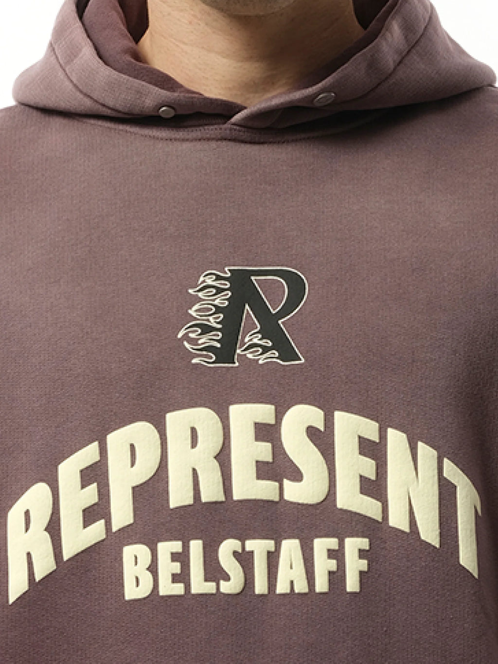 Represent X Belstaff Flame Phoenix Hoodie in Plum