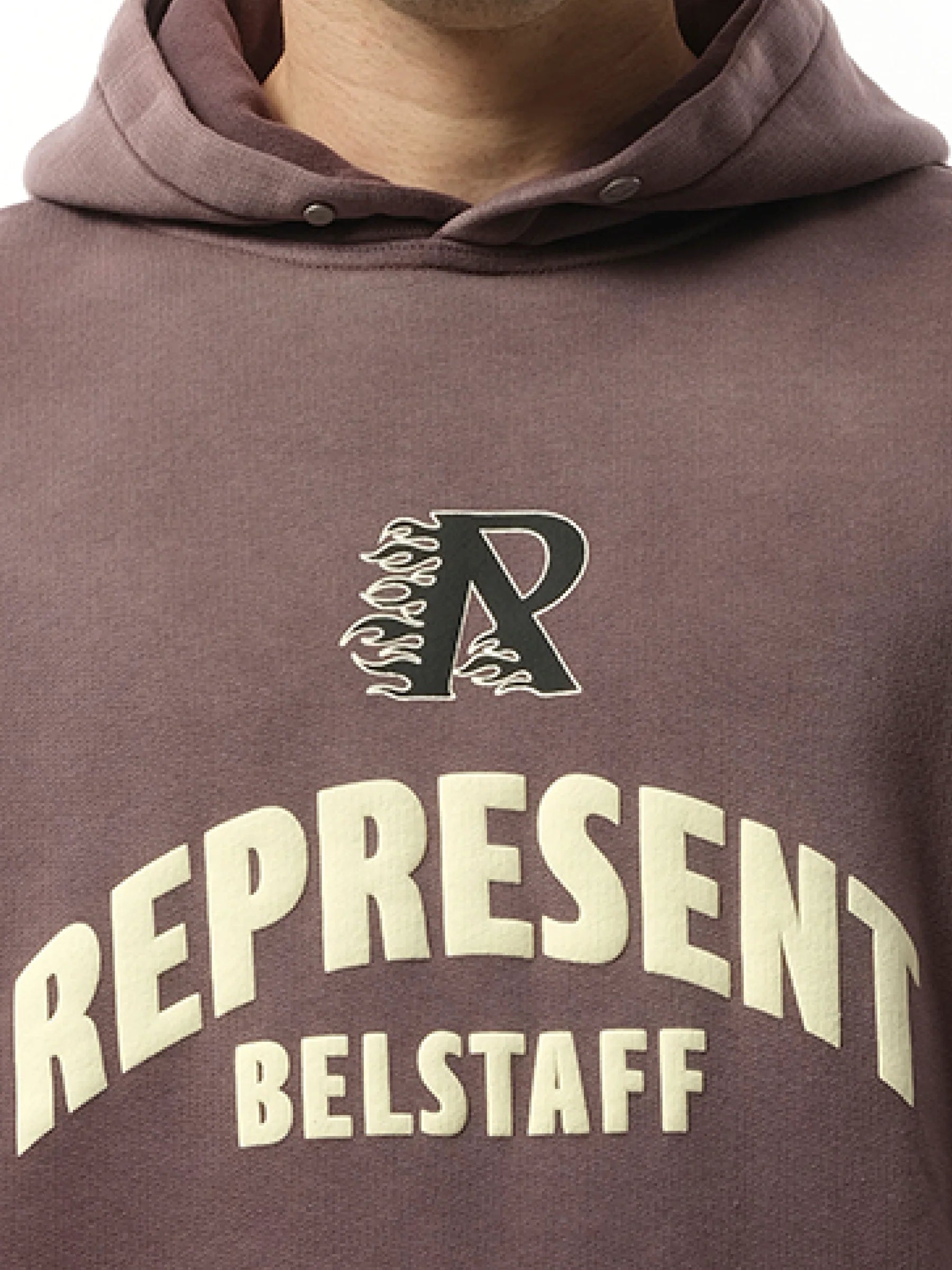 Represent X Belstaff Flame Phoenix Hoodie in Plum