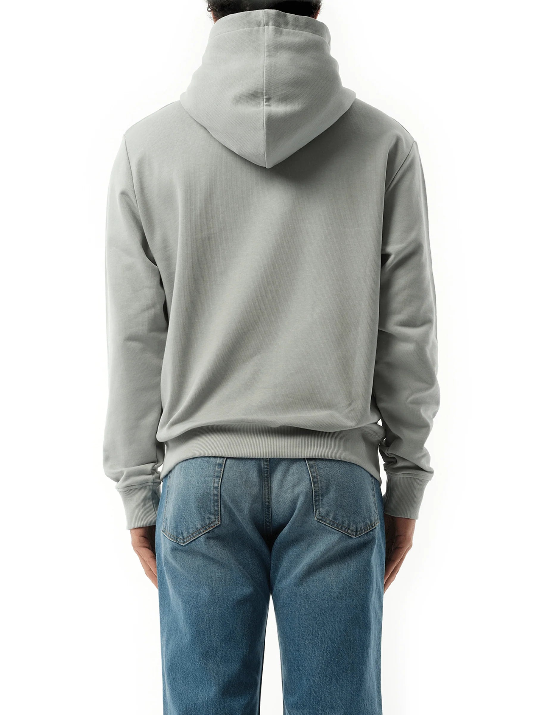 Balmain Print Hoodie in Grey/White