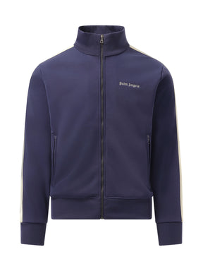Logo Track Jacket in Navy Blue/Off White