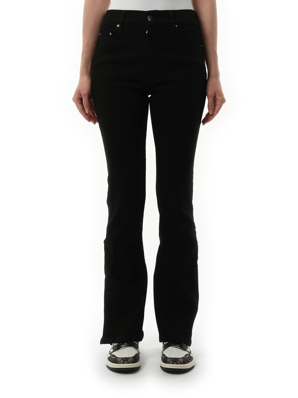 Amiri High-Waisted Black Flared Jeans