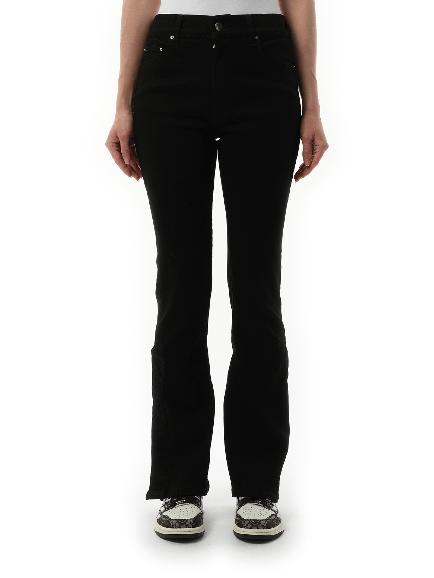Amiri High-Waisted Black Flared Jeans