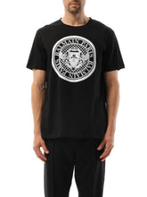 Coin Flock Reg Fit T-Shirt in Black/White