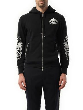 Emb Hoodie in Black
