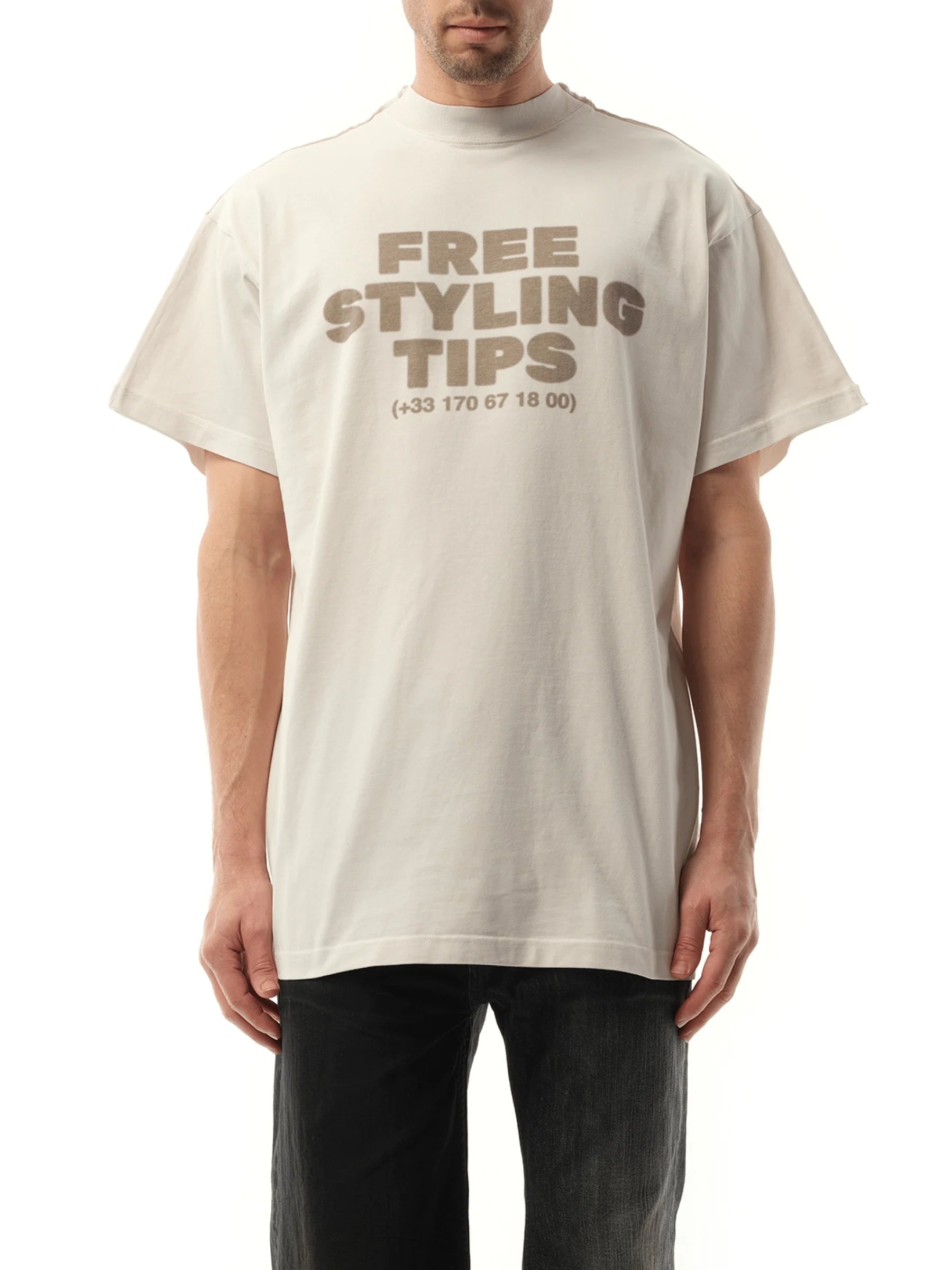 Hotline Double Front T-Shirt in White