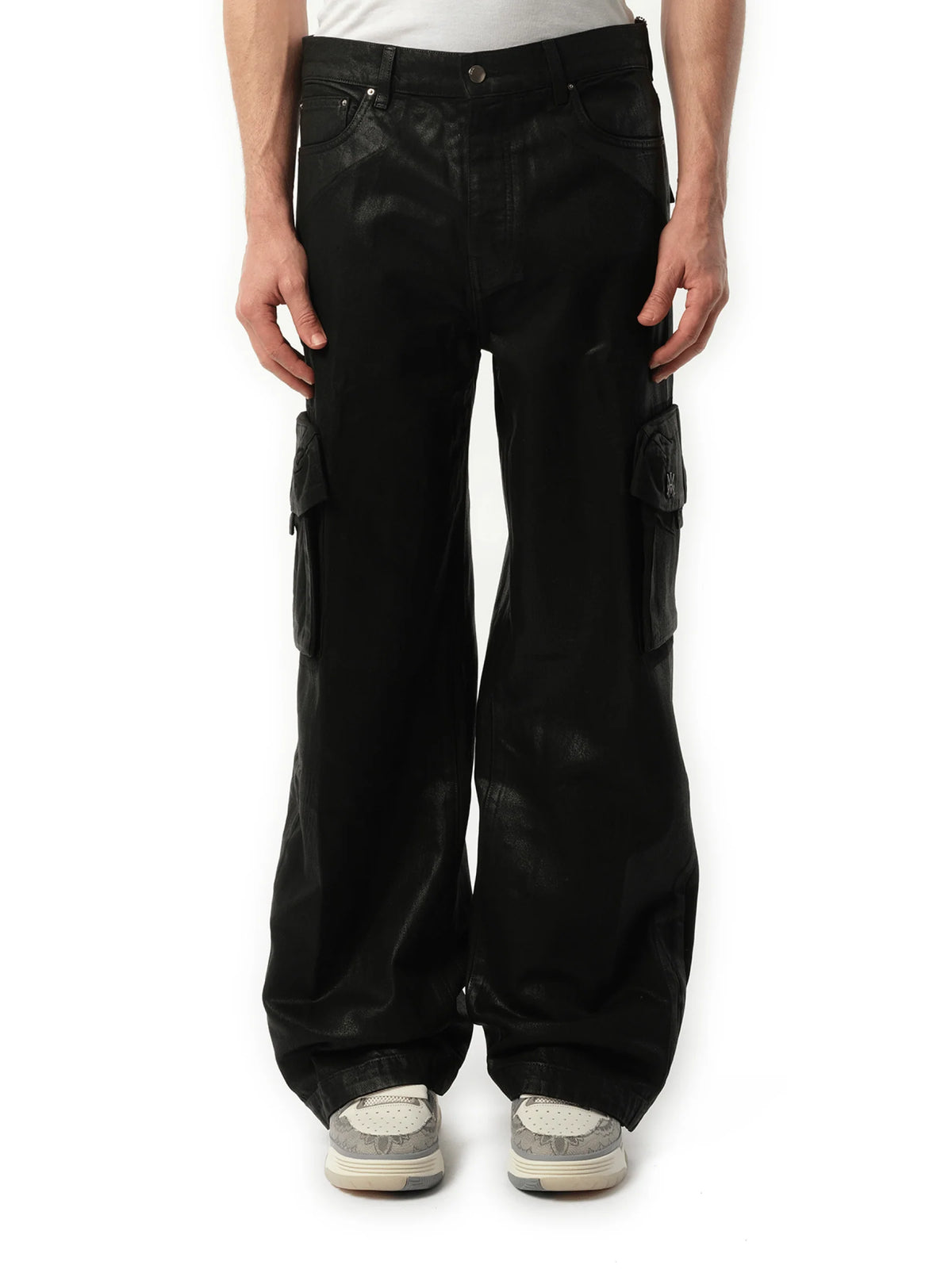 Wax M65 Baggy Cargo Pants in Black OD
