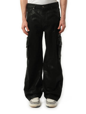 Wax M65 Baggy Cargo Pants in Black OD