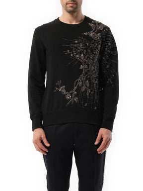 Emb Sweatshirt in Black