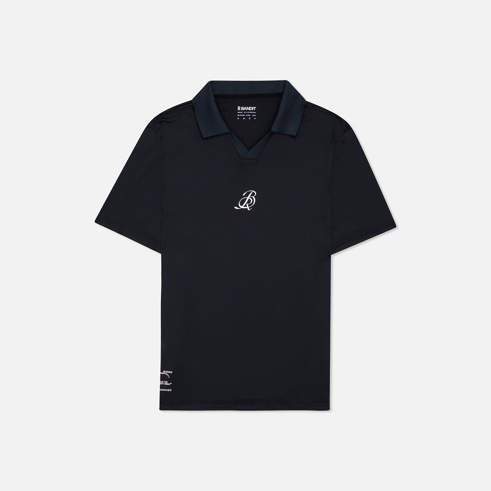 NanoMesh™ Collared Performance Tee - Black
