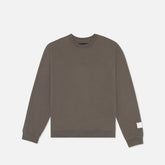Cotton Fleece Crewneck - Unisex, Dark Fatigue