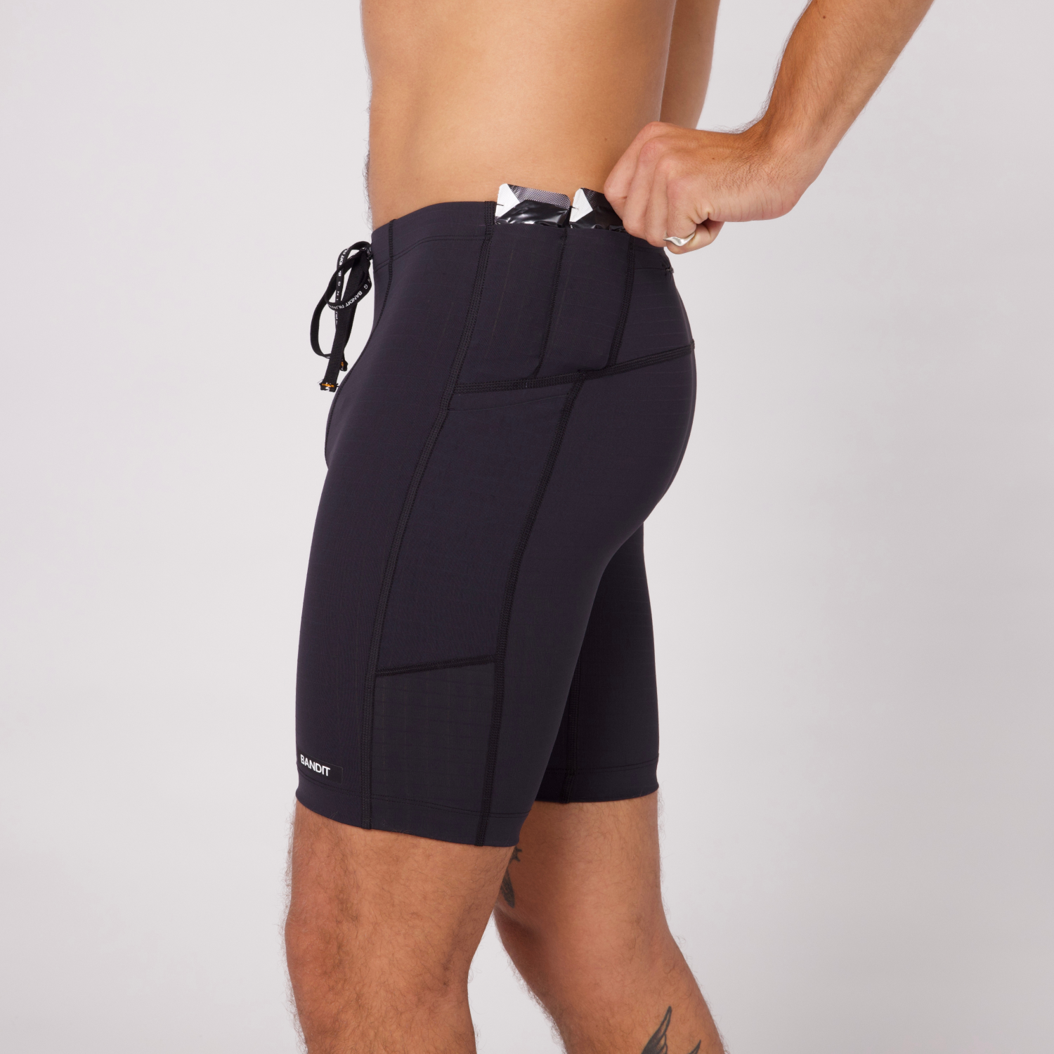 Gridlock™ 7 Pocket Half Tights - Black