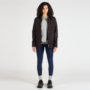 The Off Track Herringbone Wool Jacket, Unisex - Deep Amber Brown