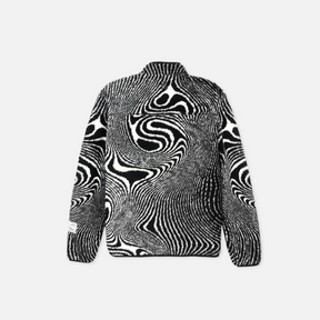 Topographic Jacquard Iceland Fleece Jacket, Unisex - Black/White