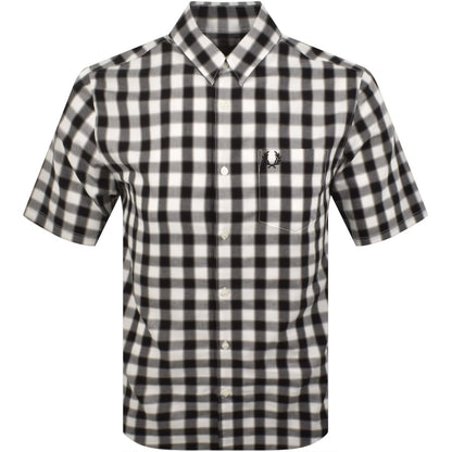 Fred Perry Blurred Gingham Shirt White
