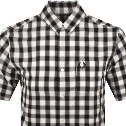 Fred Perry Blurred Gingham Shirt White