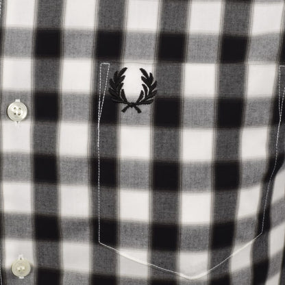 Fred Perry Blurred Gingham Shirt White